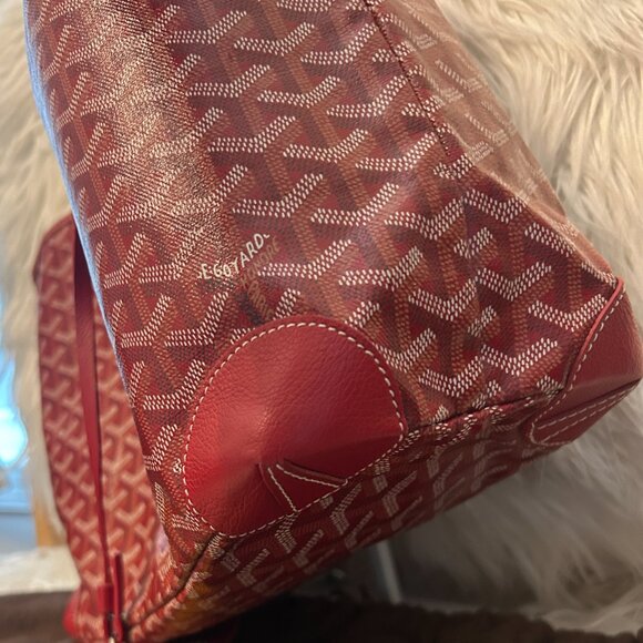 GOYARD Saint Louis PM in Red with Customized Reinforced Corners, includes Pouc - Picture 8 of 14